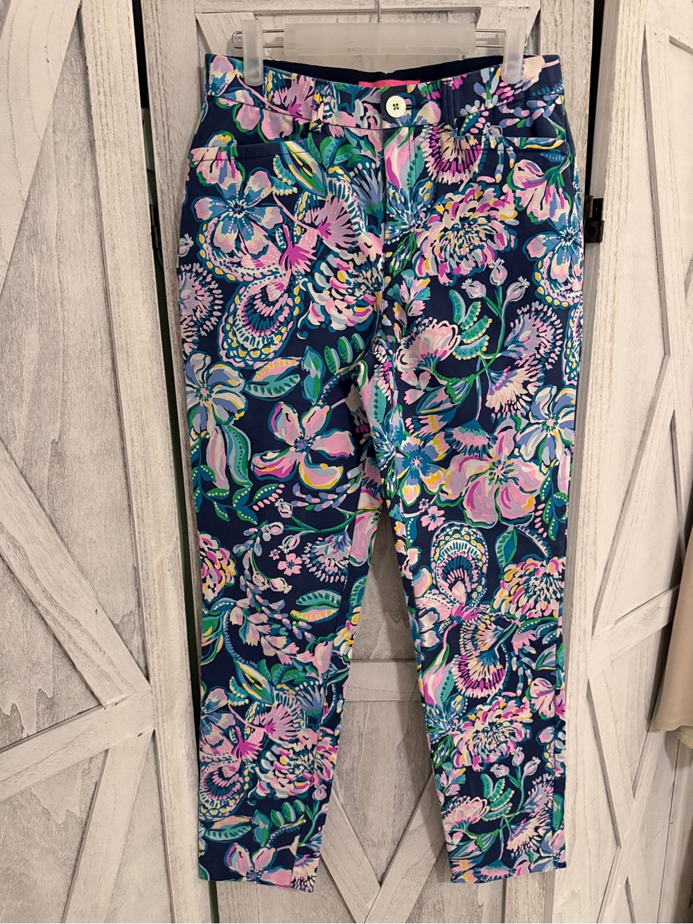 Lilly Pulitzer Kelly Stretchy Pants High Tide Navy She's Got Sol NWOT size 6!